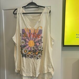 Maurices Cream Graphic Muscle Tee Relaxed Fit